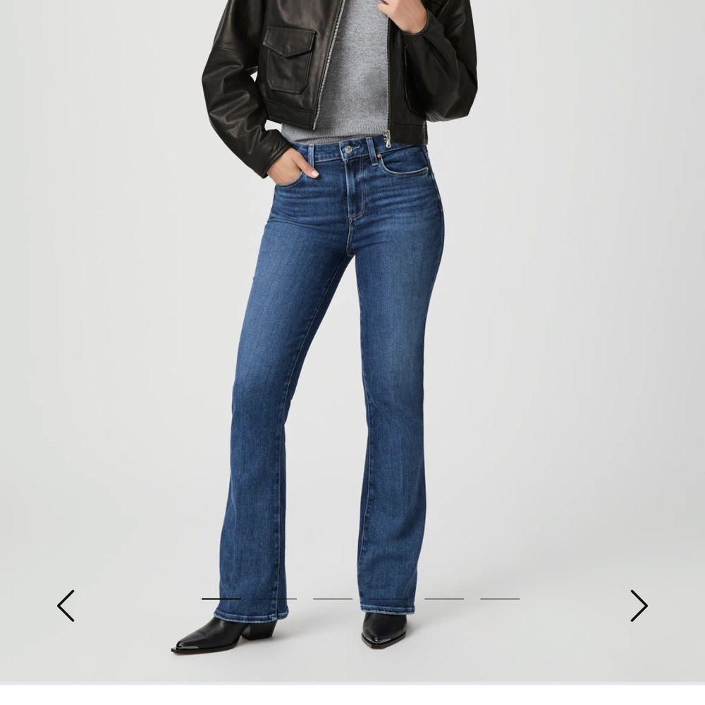 PAIGE High Rise Laurel Canyon 32" Bootcut Jean - A Capella
